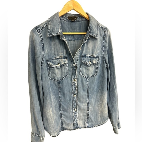 Trouve M Lyocell denim blouse in excellent condition - Picture 5 of 10